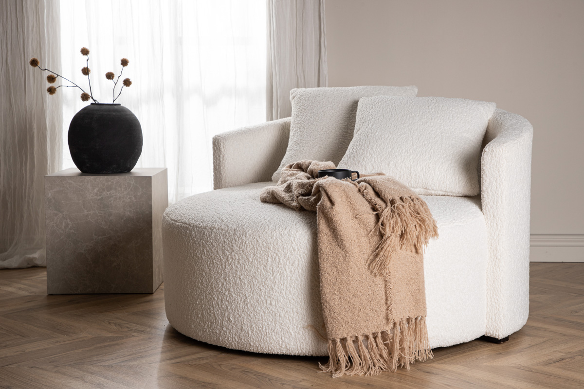 Loveseat Kathleen teddy Wit