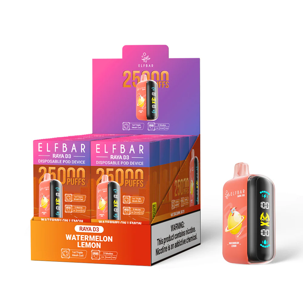 ELFBAR RAYA D3 Disposable Vape (All Flavours)