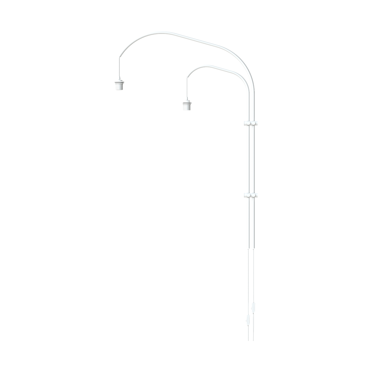 Lampenstandaard Willow Wall double - wandbevestiging Wit