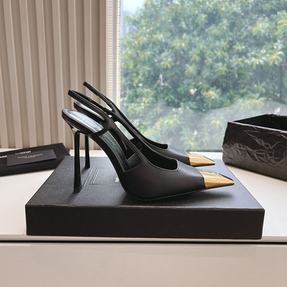 YSL Jeanne Slingback Pumps in Smooth Leather - Top Club