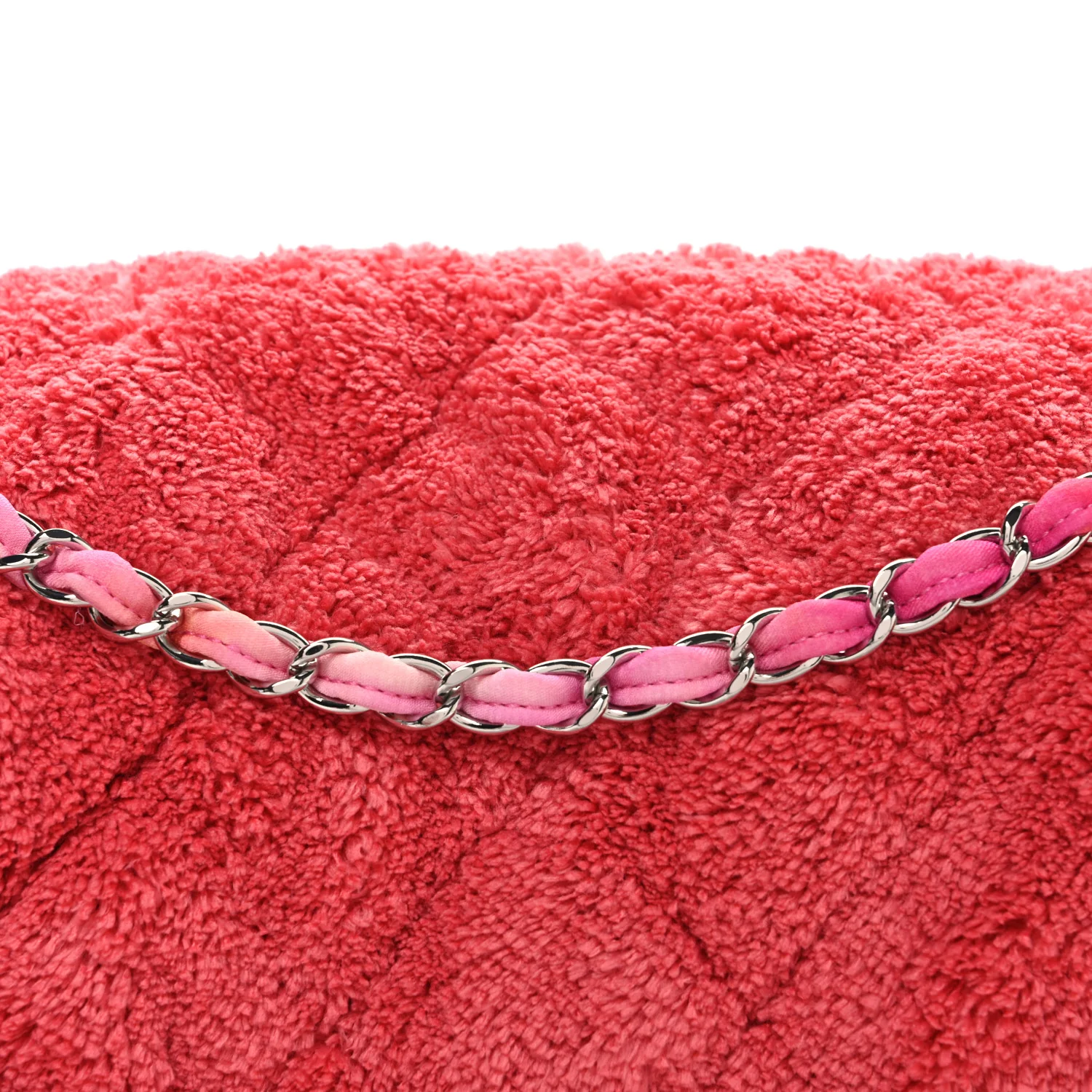 Mixed Fibers Quilted Large Flap Bag Coral - Top Club