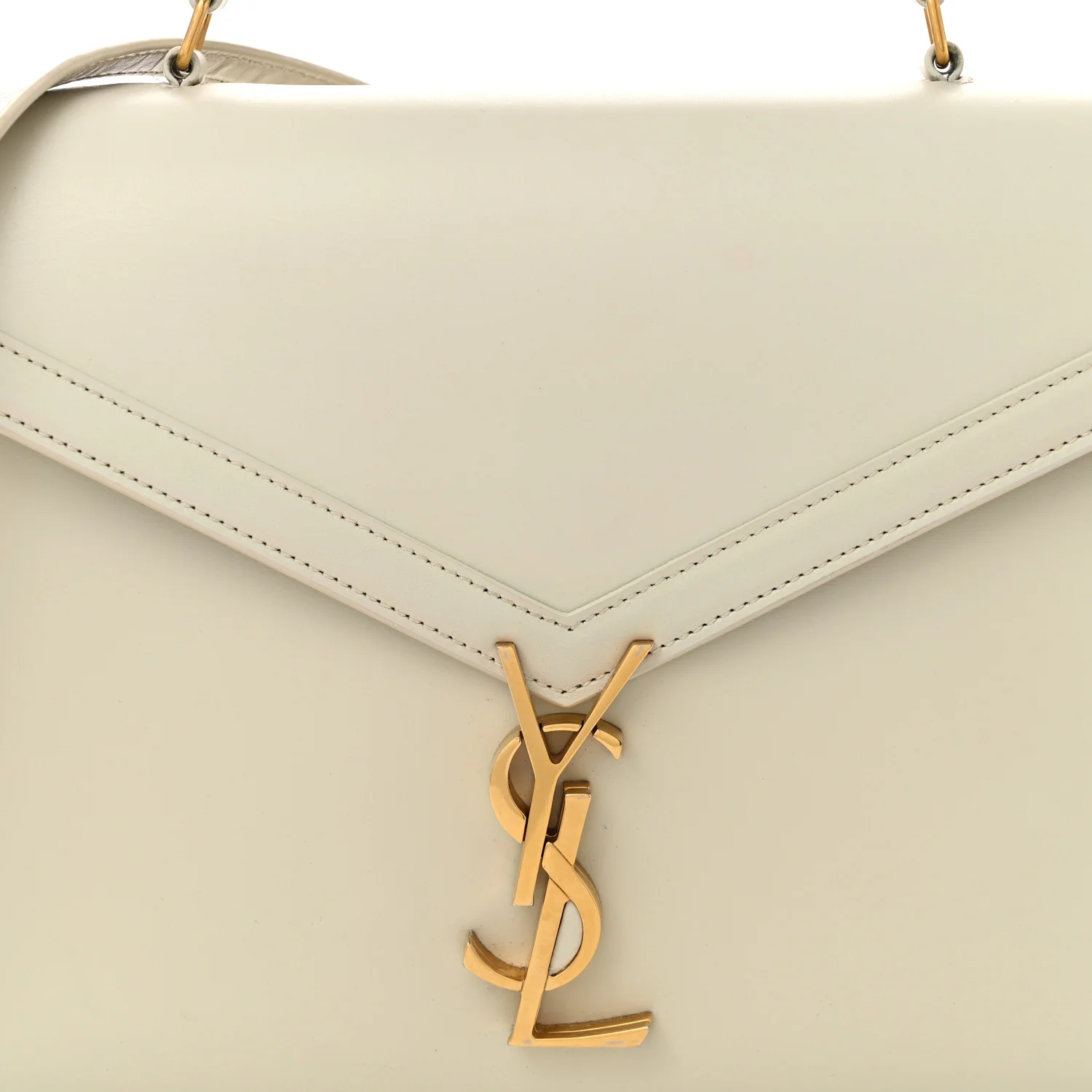 Smooth Calfskin Medium Classic Monogram Cassandra Top Handle Crema Soft Rouge Legion - Top Club