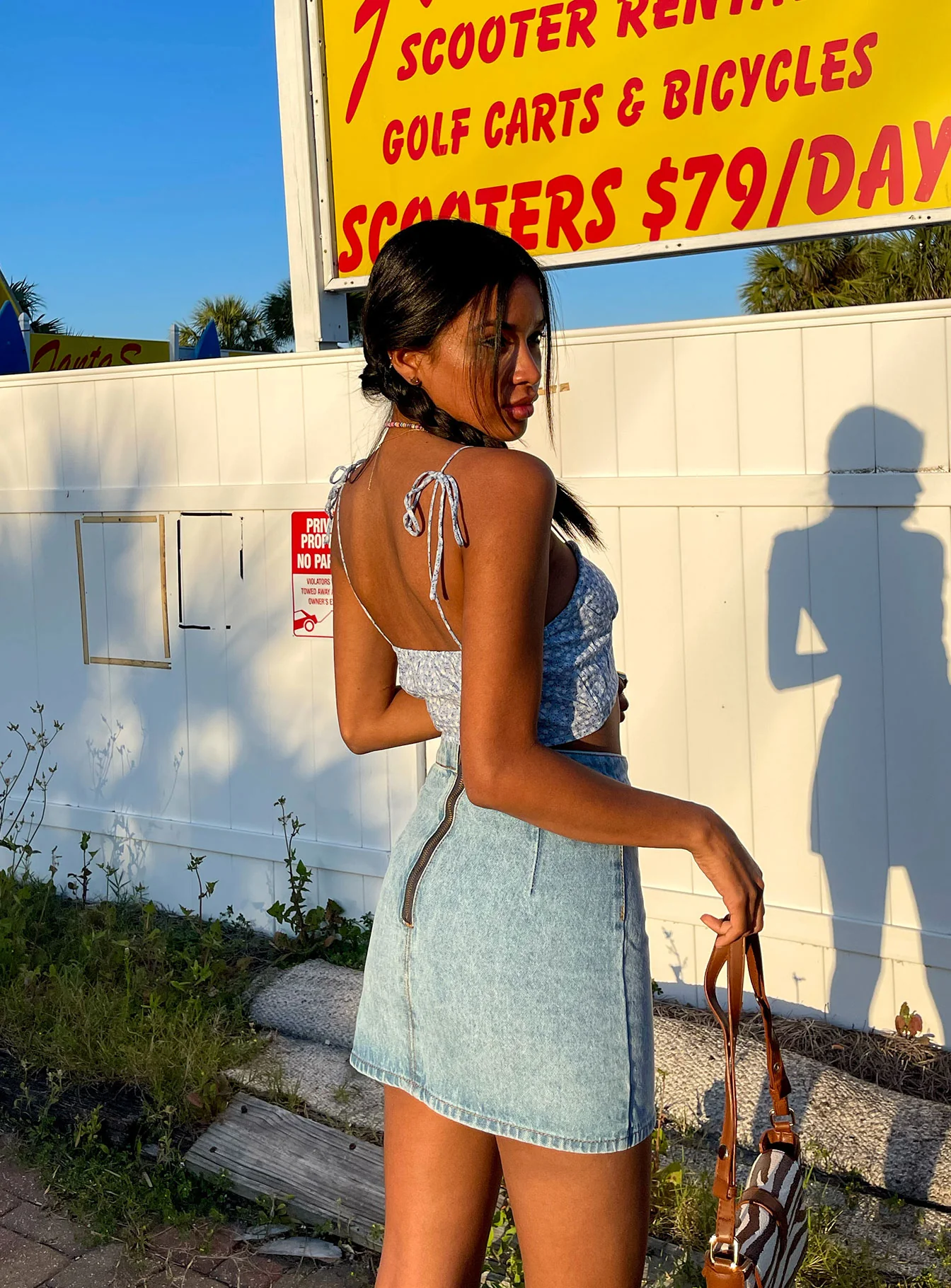 The Lola Mini Skirt Denim