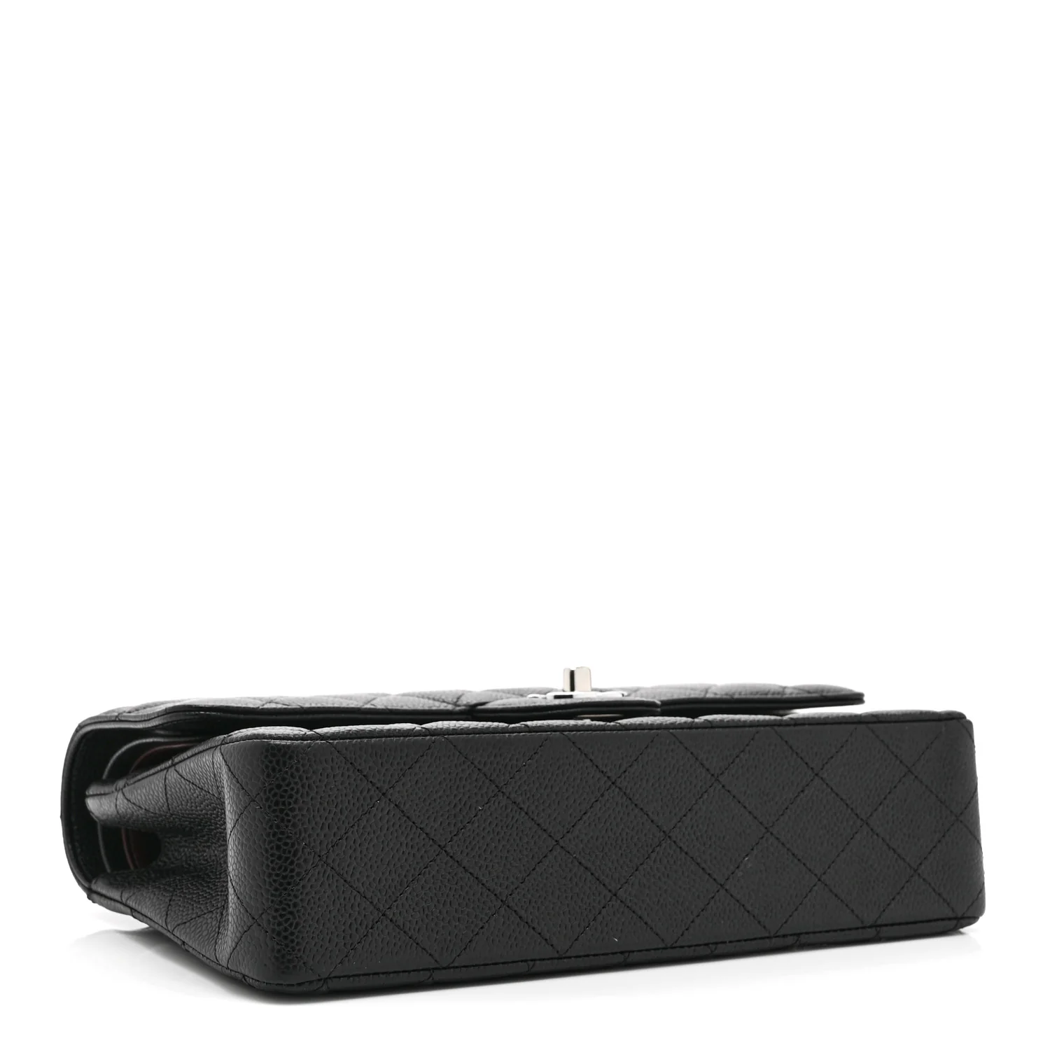 Caviar Quilted Medium Double Flap Black - Top Club