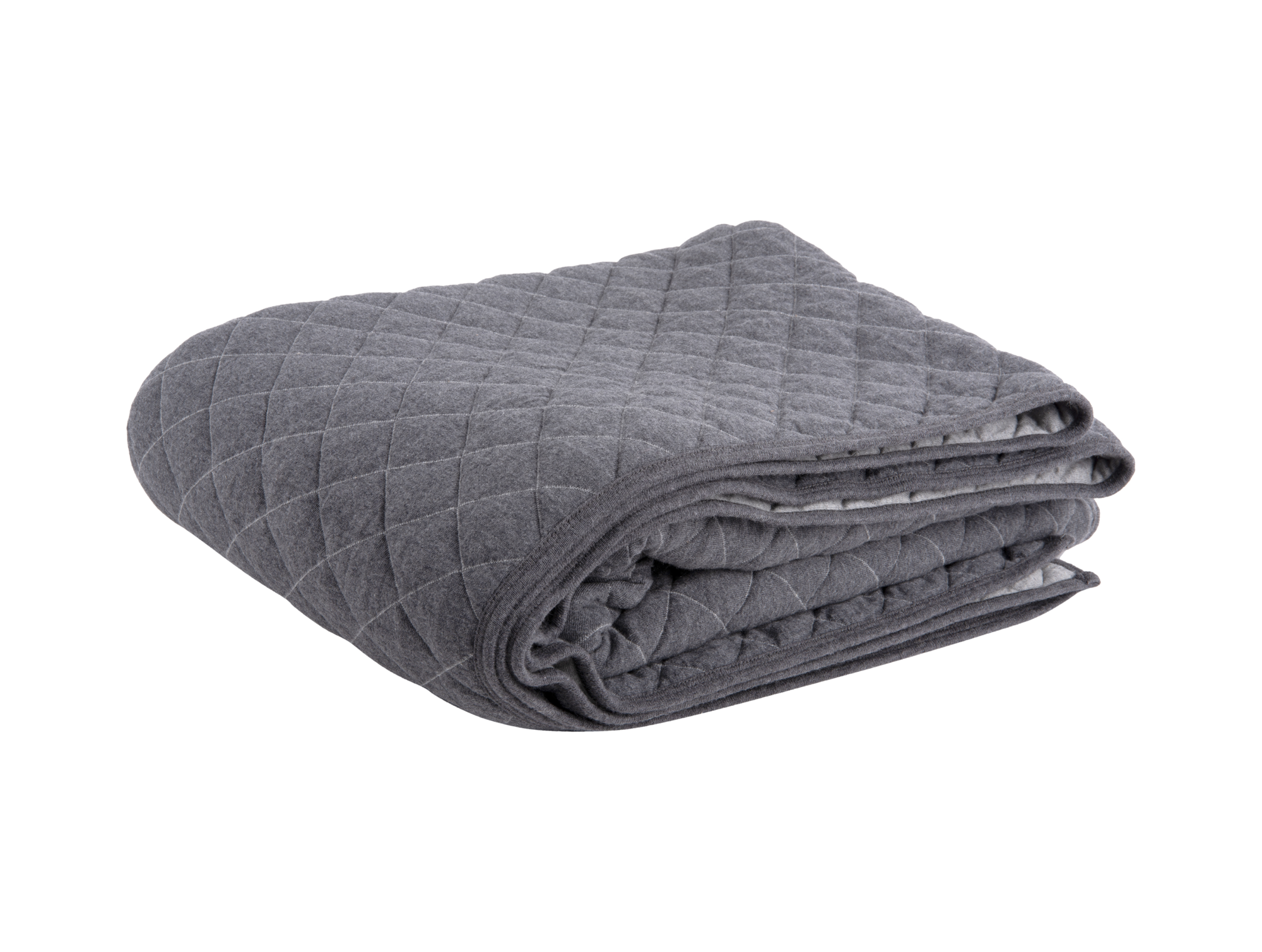 Throw Diamonds quilted cotton dark grey