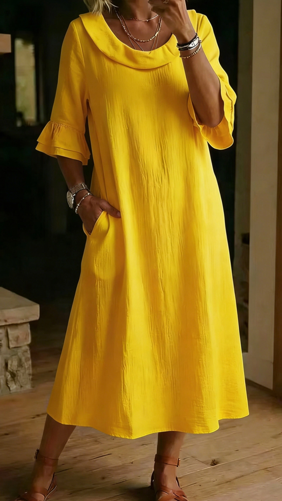 New Arrivals🔥Women's Neck Ruffle Casual Dress - Nordfashionstorm - Women's Clothing, Fashion for You - Nordfashionstorm.com