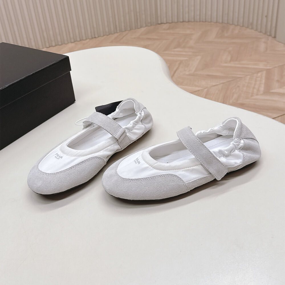 PRADA Re-Nylon and suede ballet flats - Top Club