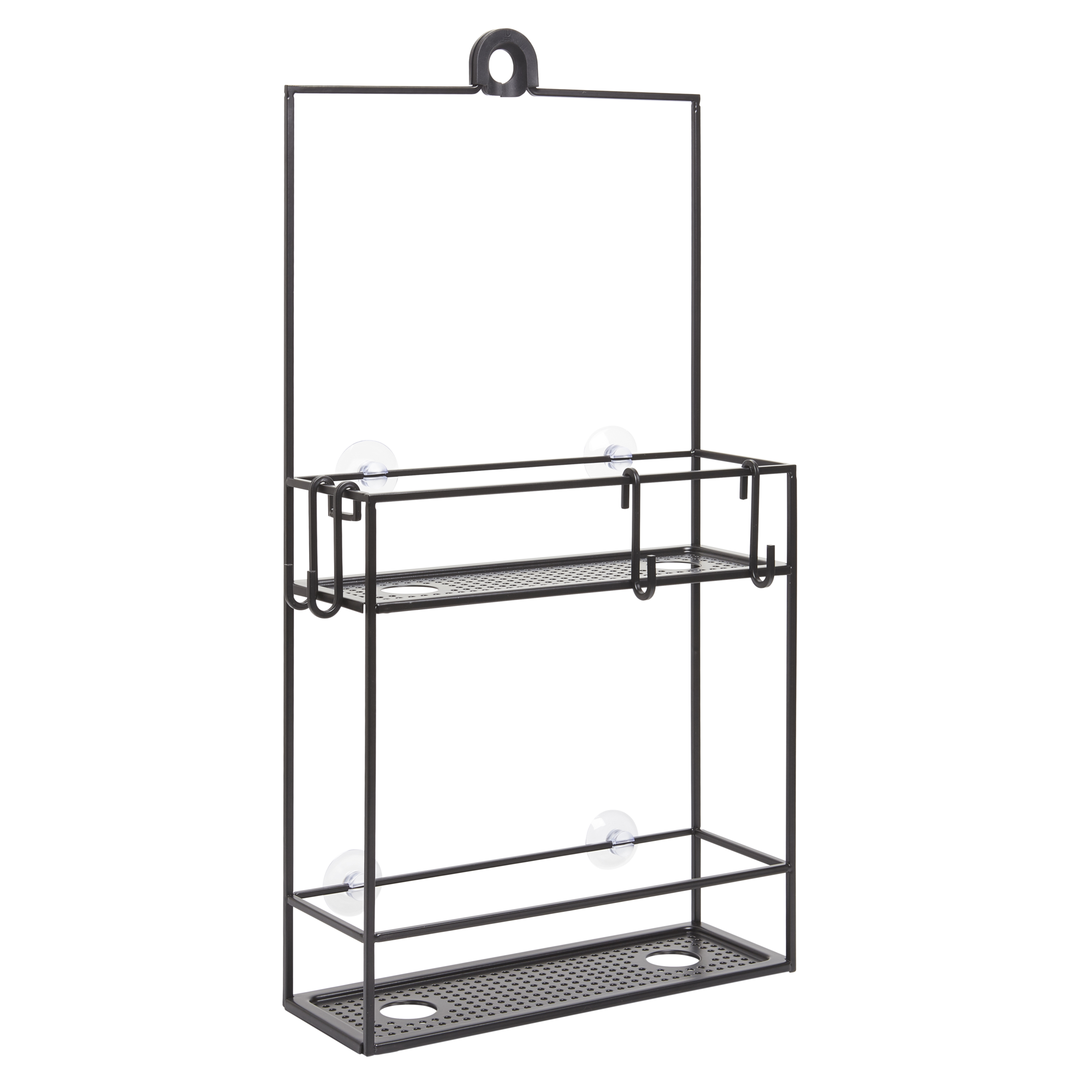 Doucherek Cubiko zwart 11x31x61 cm