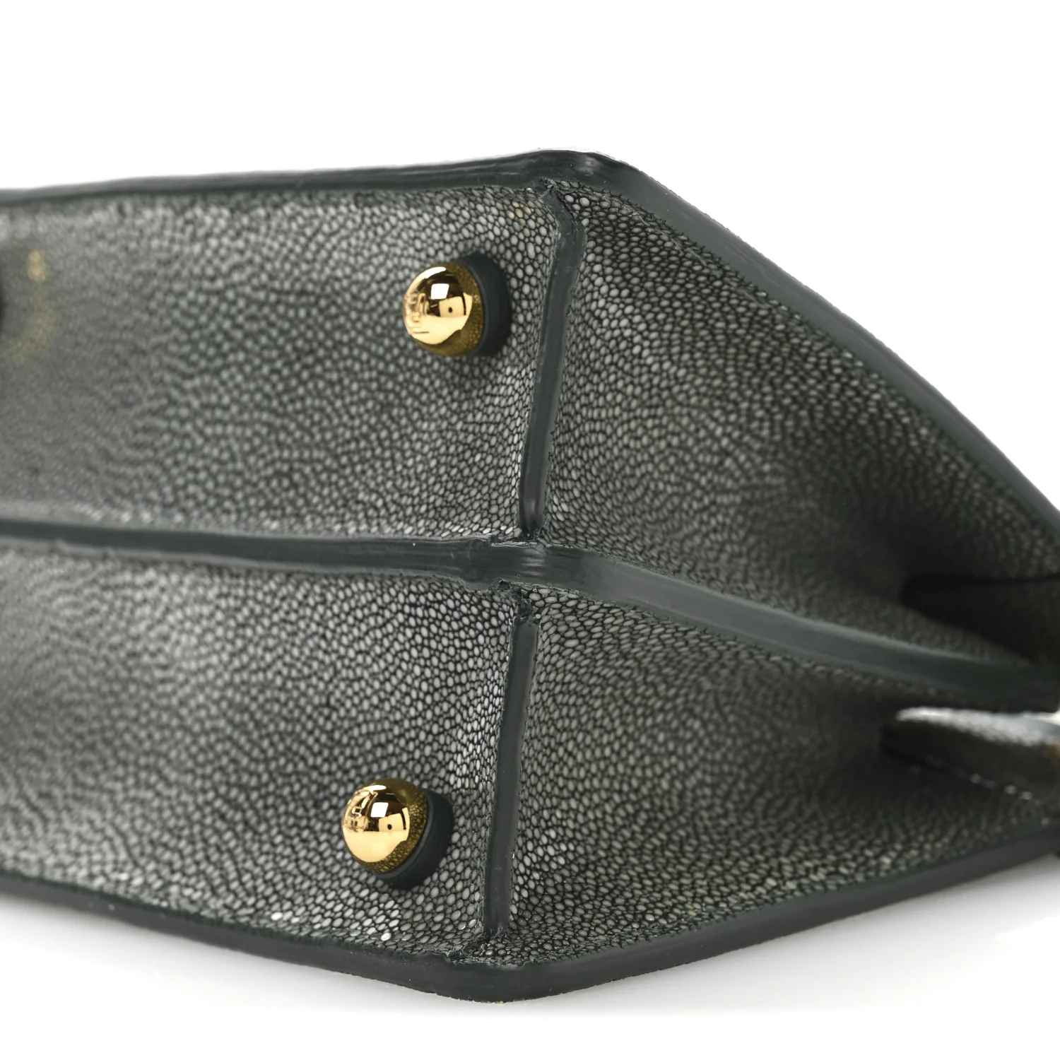 Stingray Shiny Nappa Petite Peekaboo I SEE U Satchel Verde Inglese - Top Club