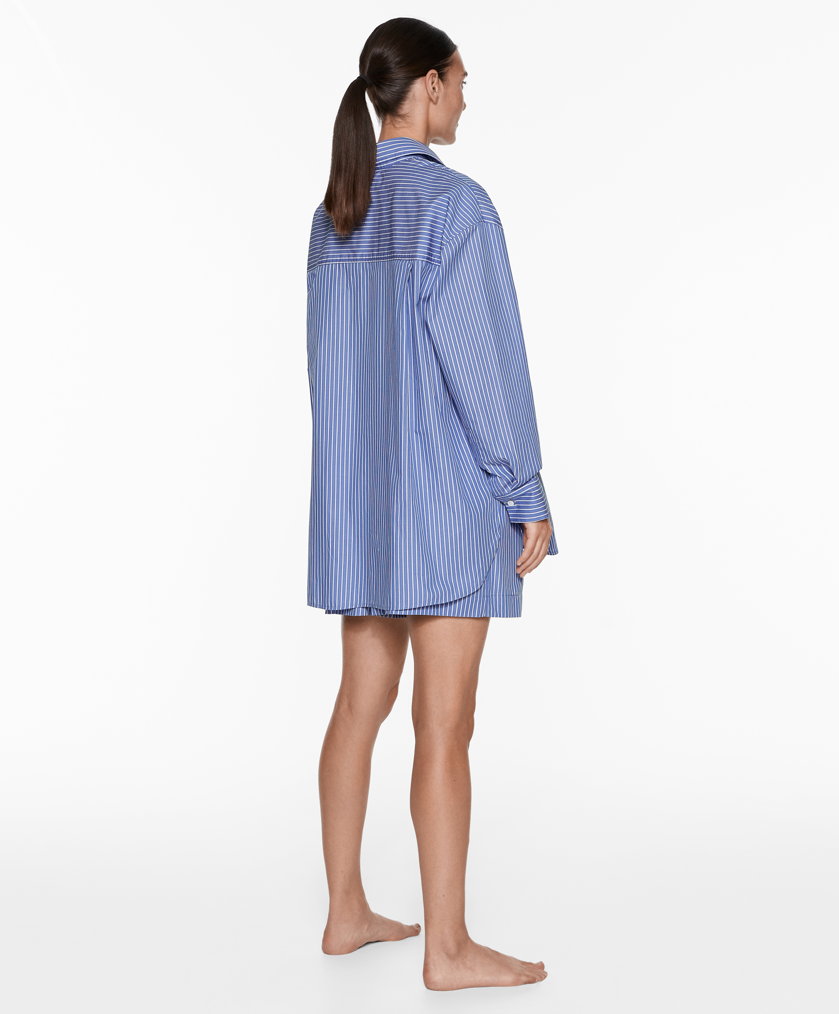 OYSHO Striped 100% cotton shorts