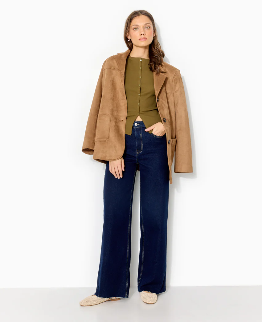 Pimkie J71-1 / Jean wide taille haute bas coupés