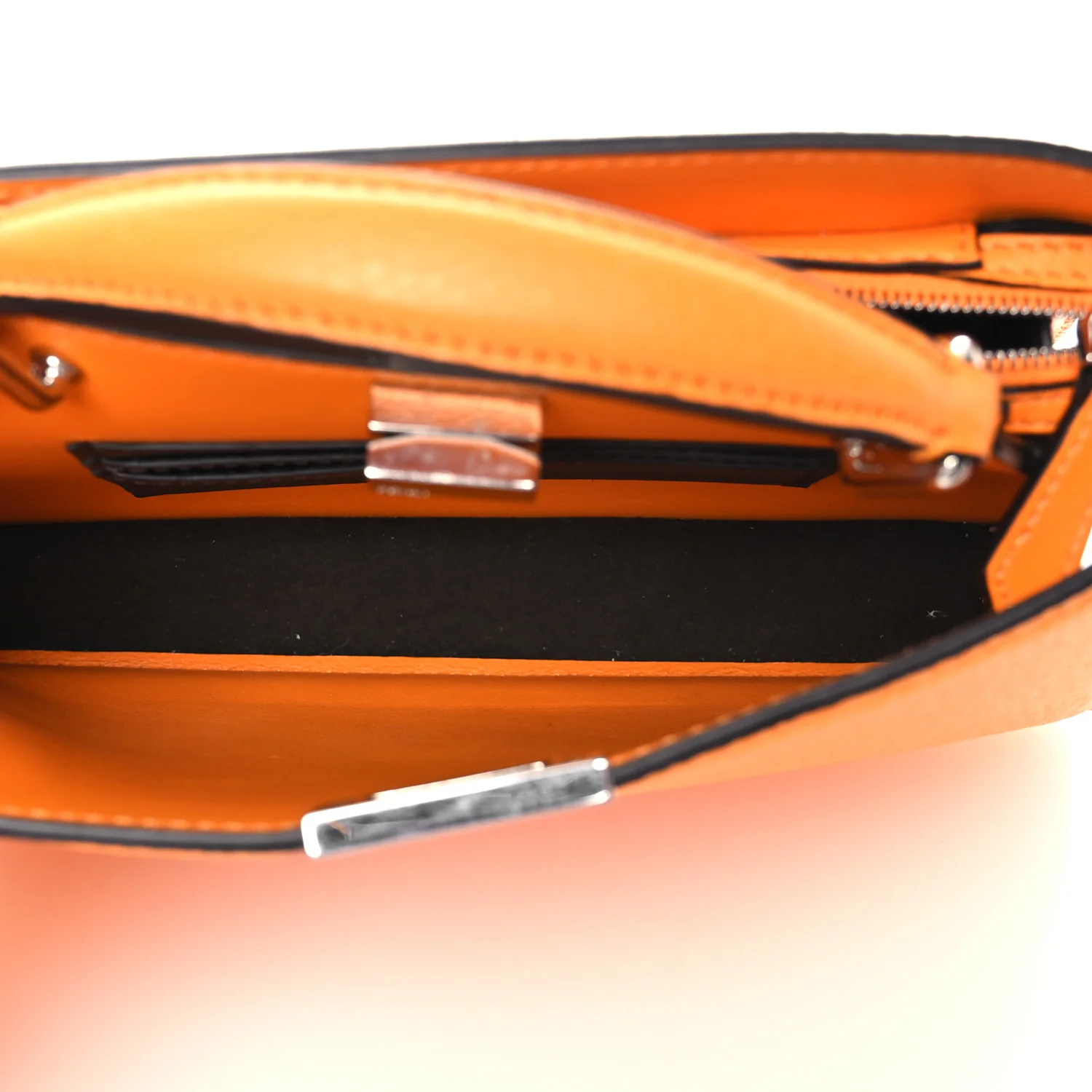 Cuoio Romano Vitello Cover Bi-Color Peekaboo I See U X Cross Satchel Orange - Top Club