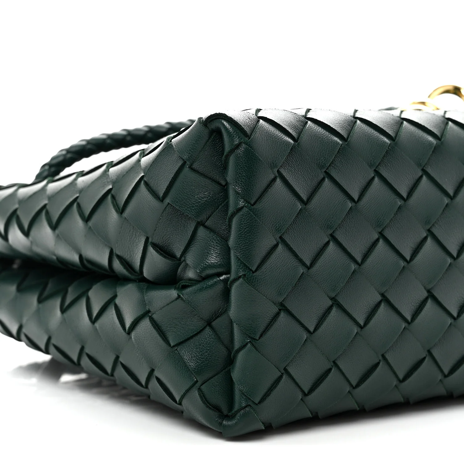 Nappa Intrecciato Small Andiamo Shoulder Bag Emerald Green - Top Club