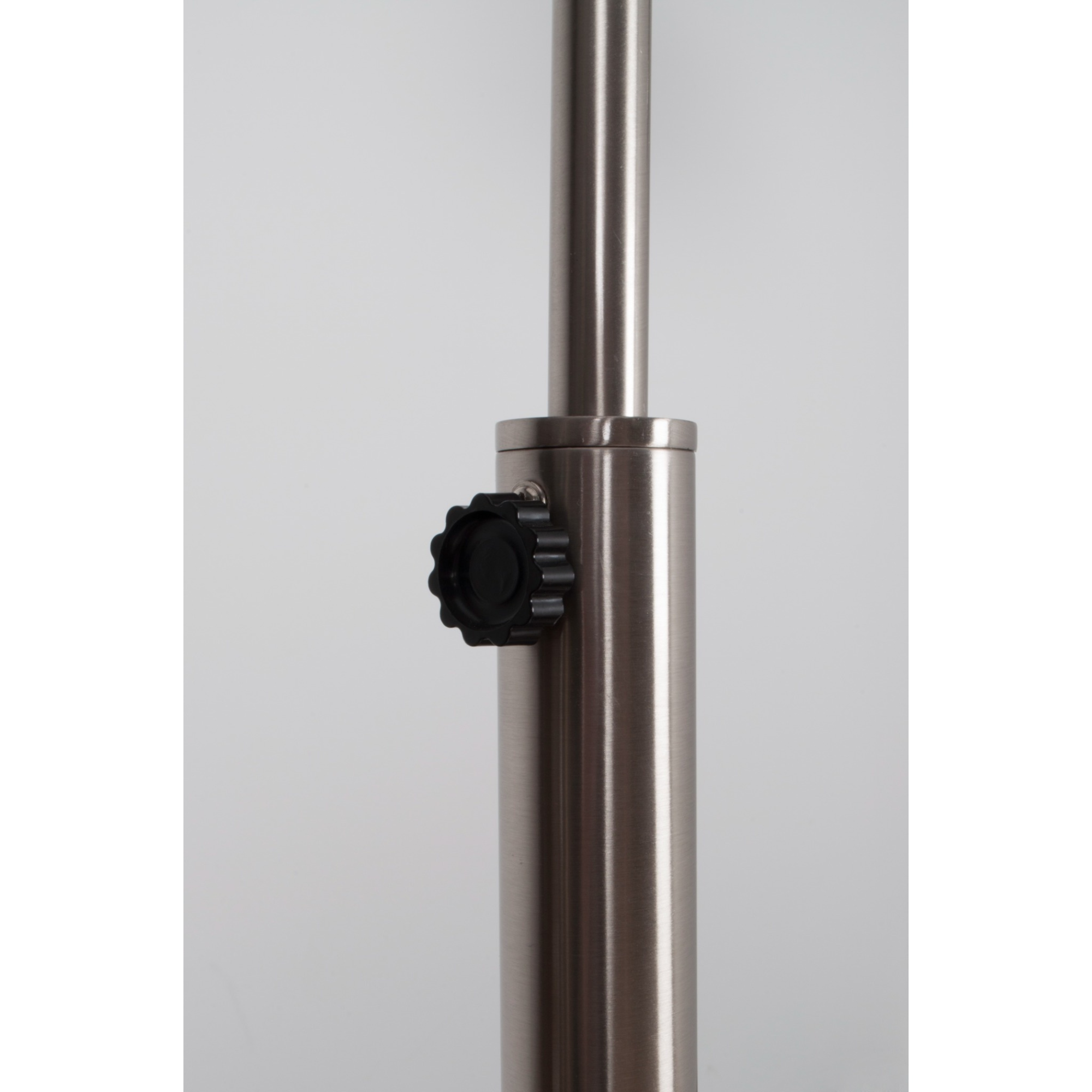 Vloerlamp metal bow satin nickel