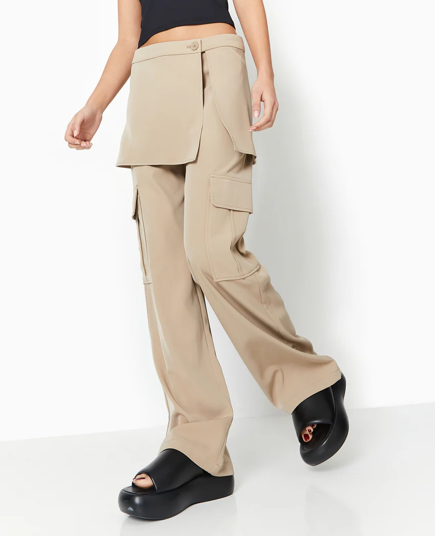 Pimkie 2 en 1 : pantalon cargo + jupette amovible