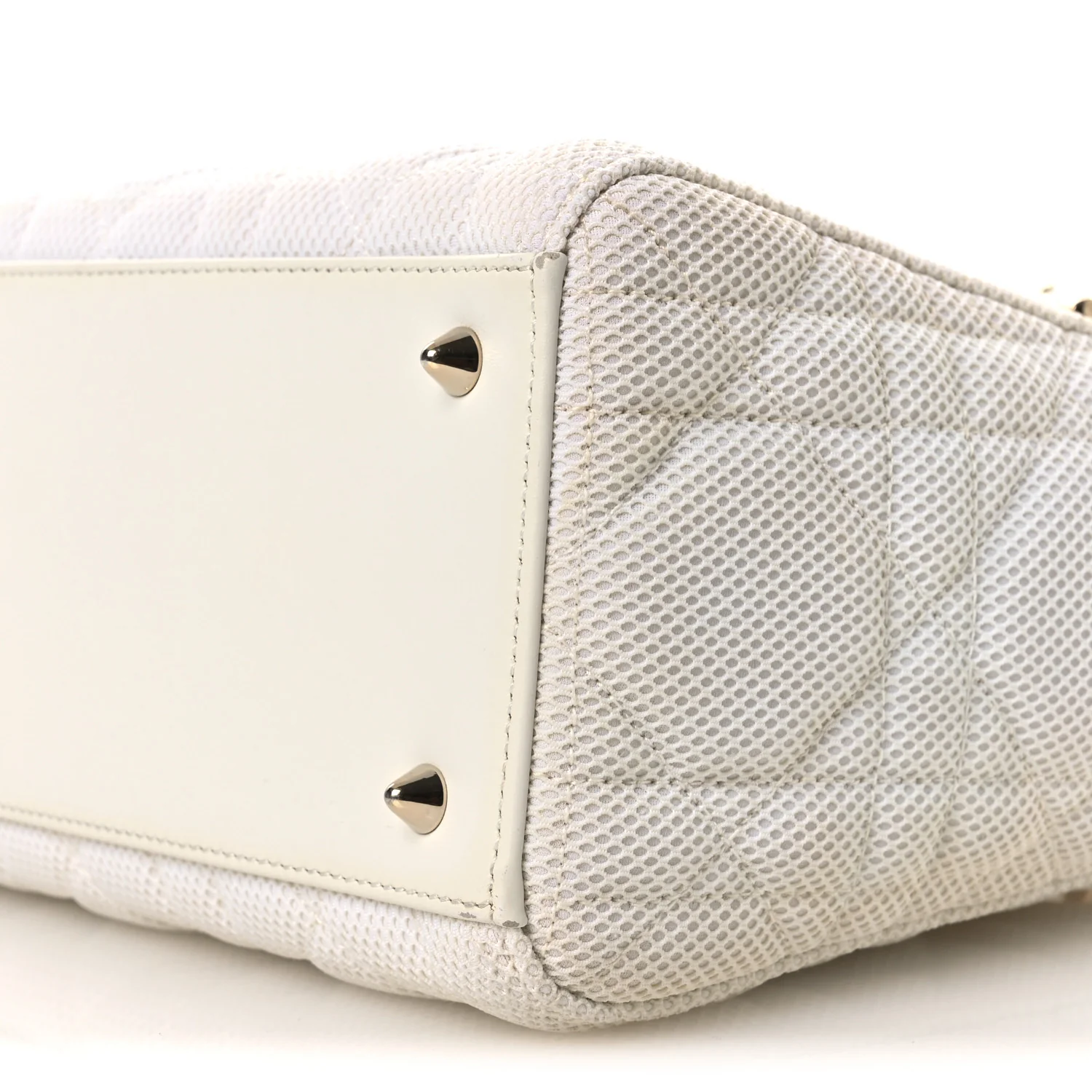 Macrocannage Technical Fabric Medium Lady Dior White - Top Club