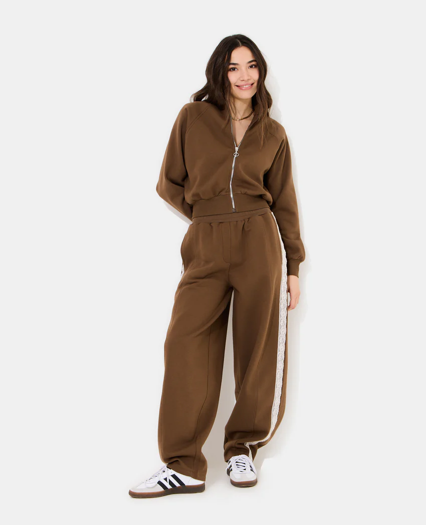 Pimkie Pantalon molleton barrel avec dentelle