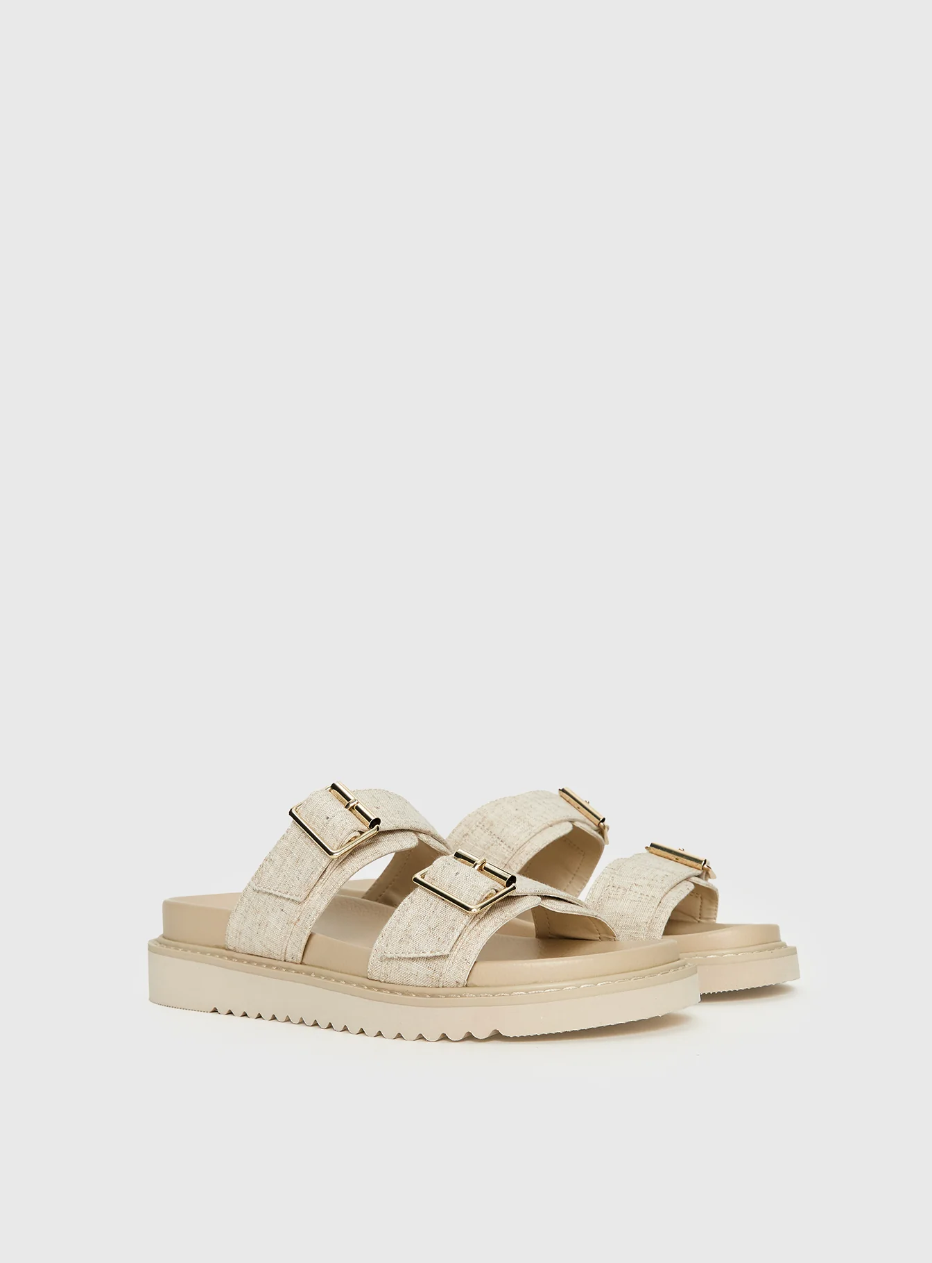 Roxxie Sandals Beige Linen