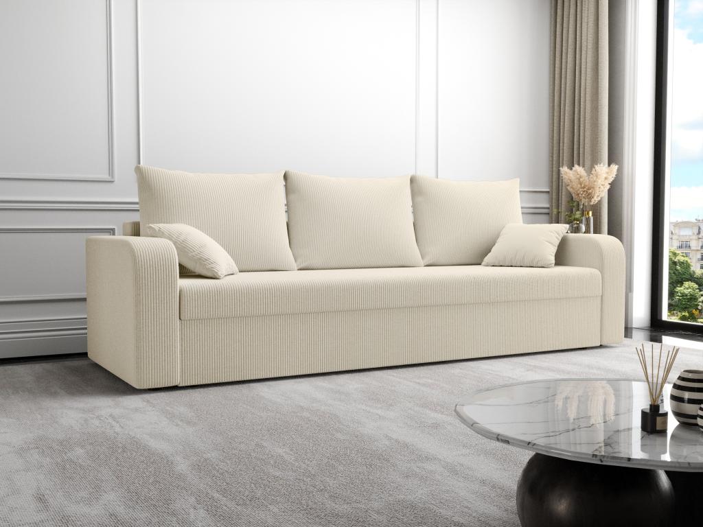 Sofá 3 plazas de pana beige