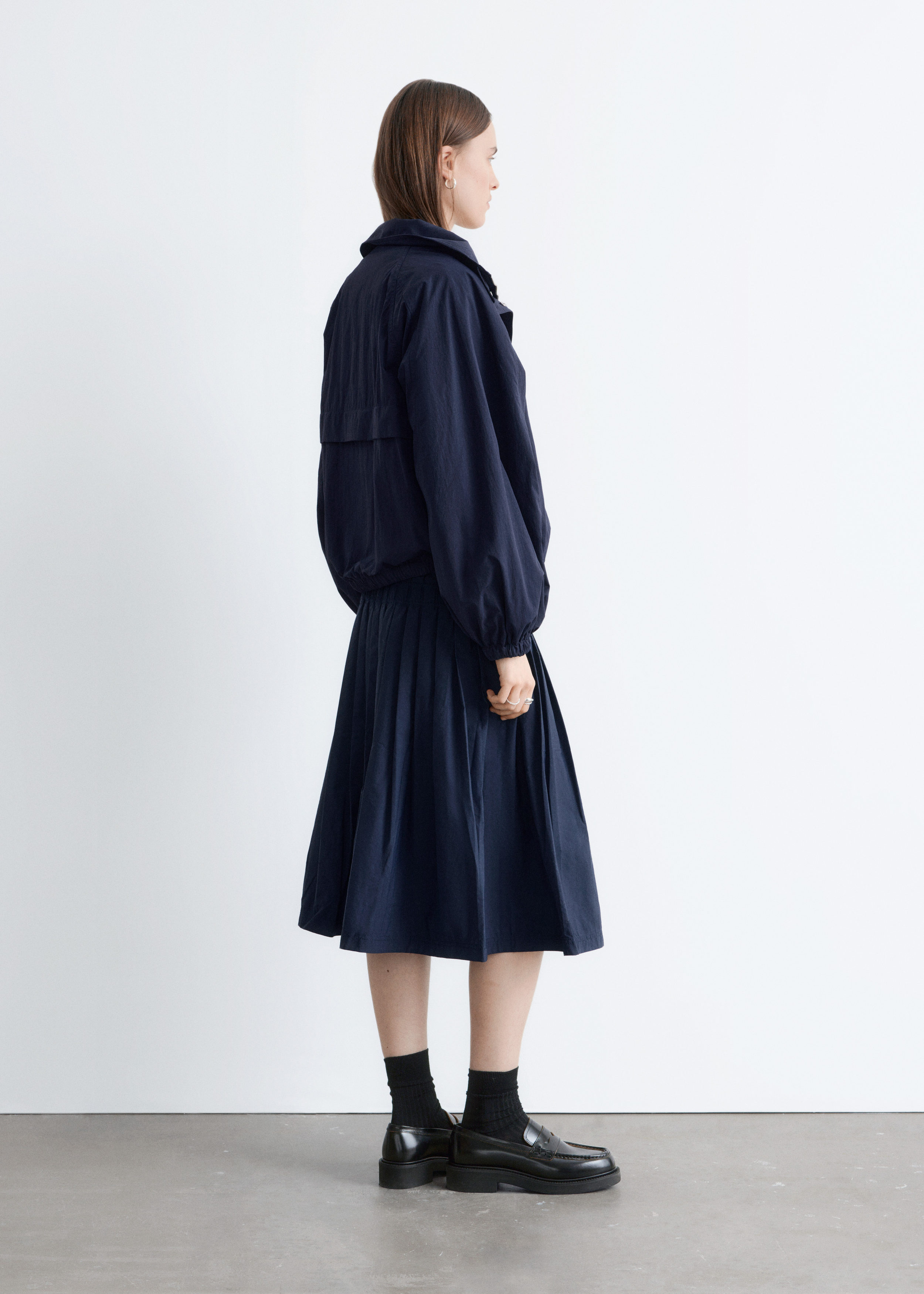& Other Stories STAND-COLLAR DRAWSTRING JACKET