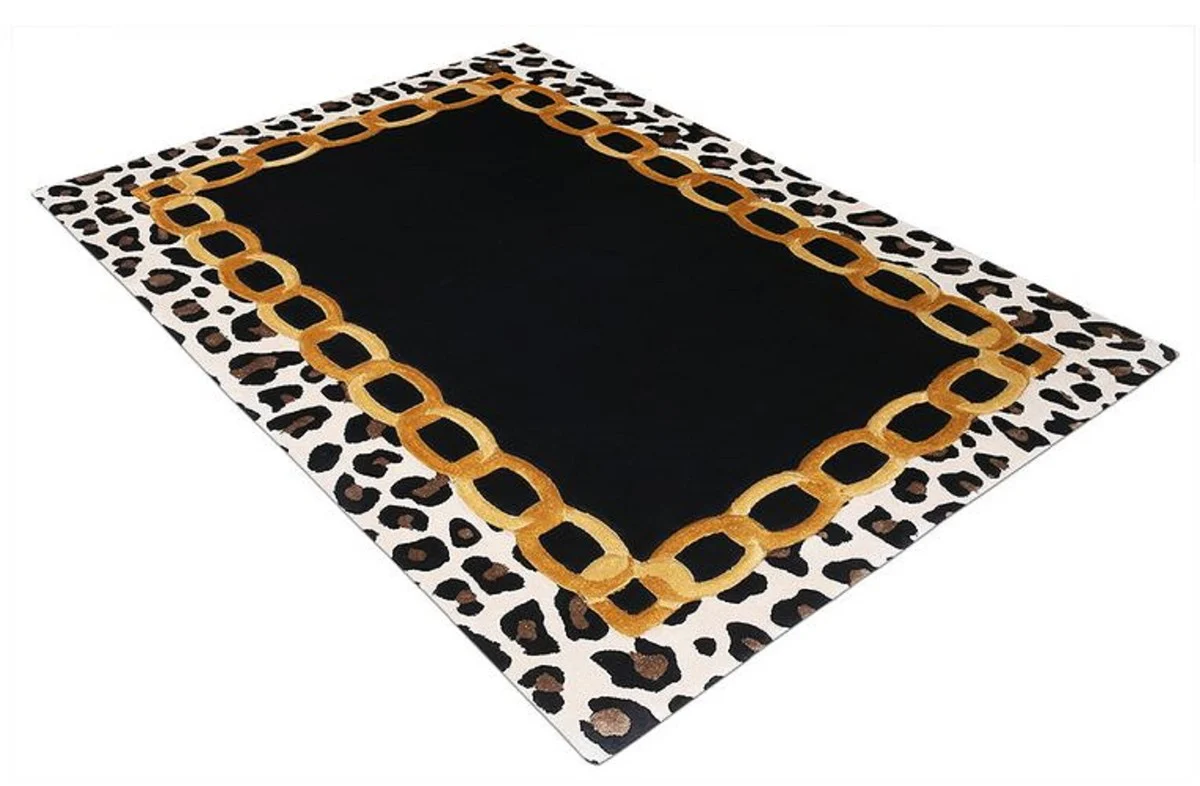 Luxury rug with leopard design multicolored 160 x 230 cm - Rectangular living room rug - Hand tufted bedroom rug - Luxury interior - Luxury quality