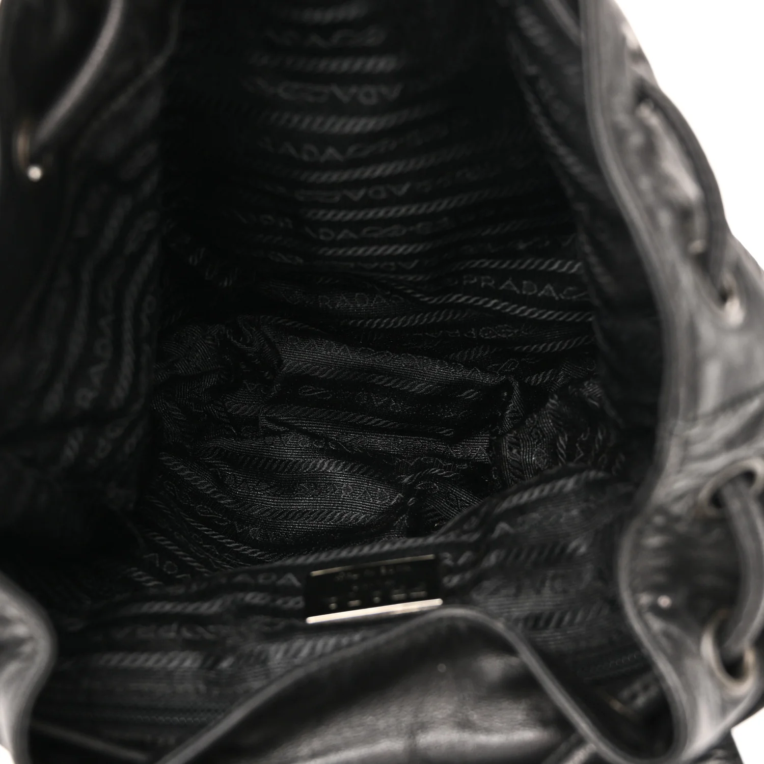 Soft Calfskin Cinch Backpack Black - Top Club