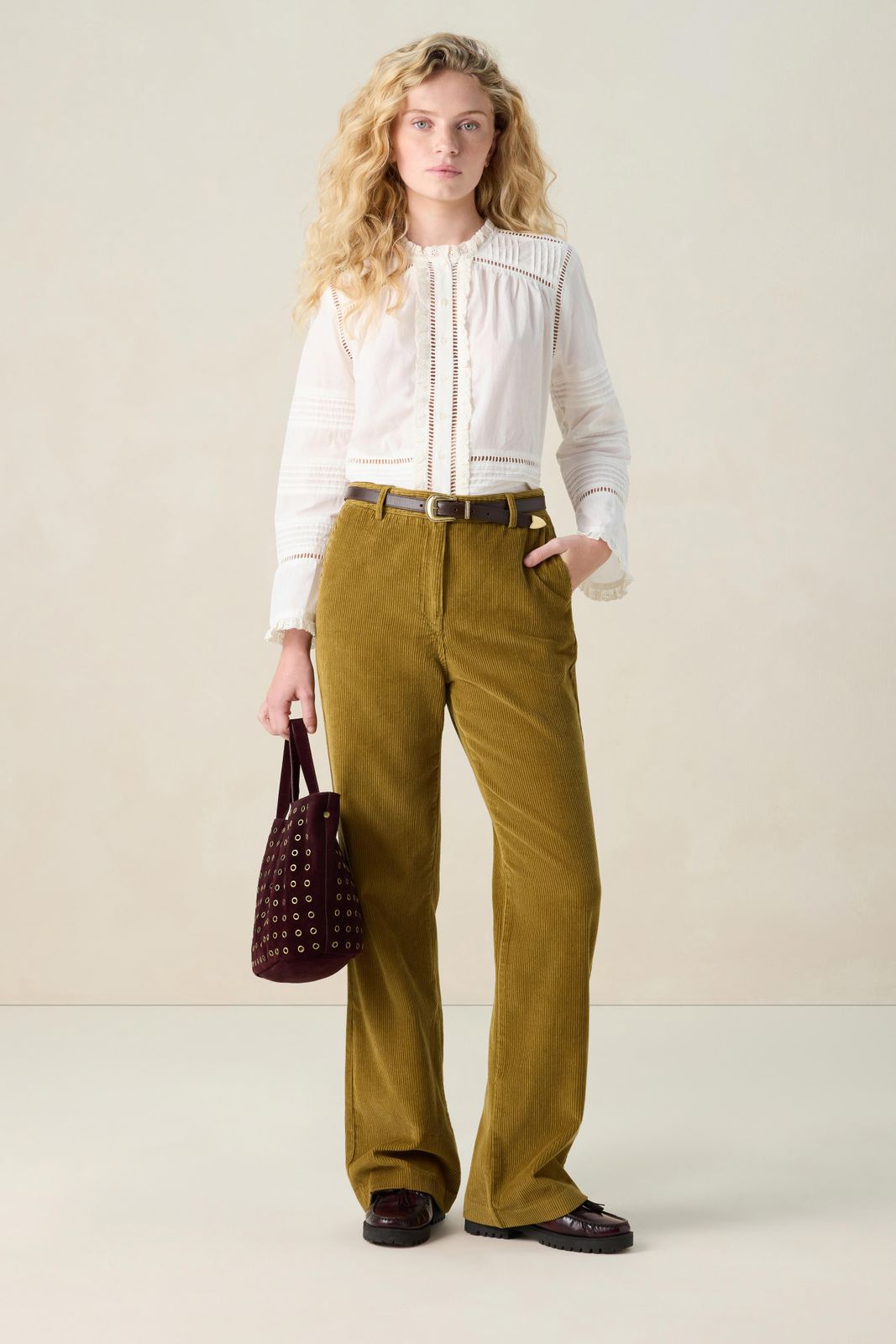 Witte blouse met embroidery