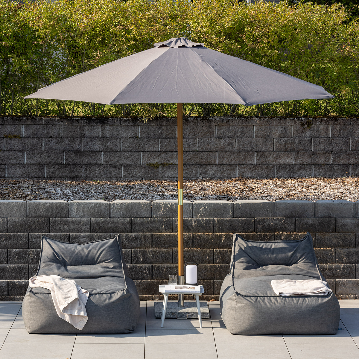 Parasol Yvan Grijs