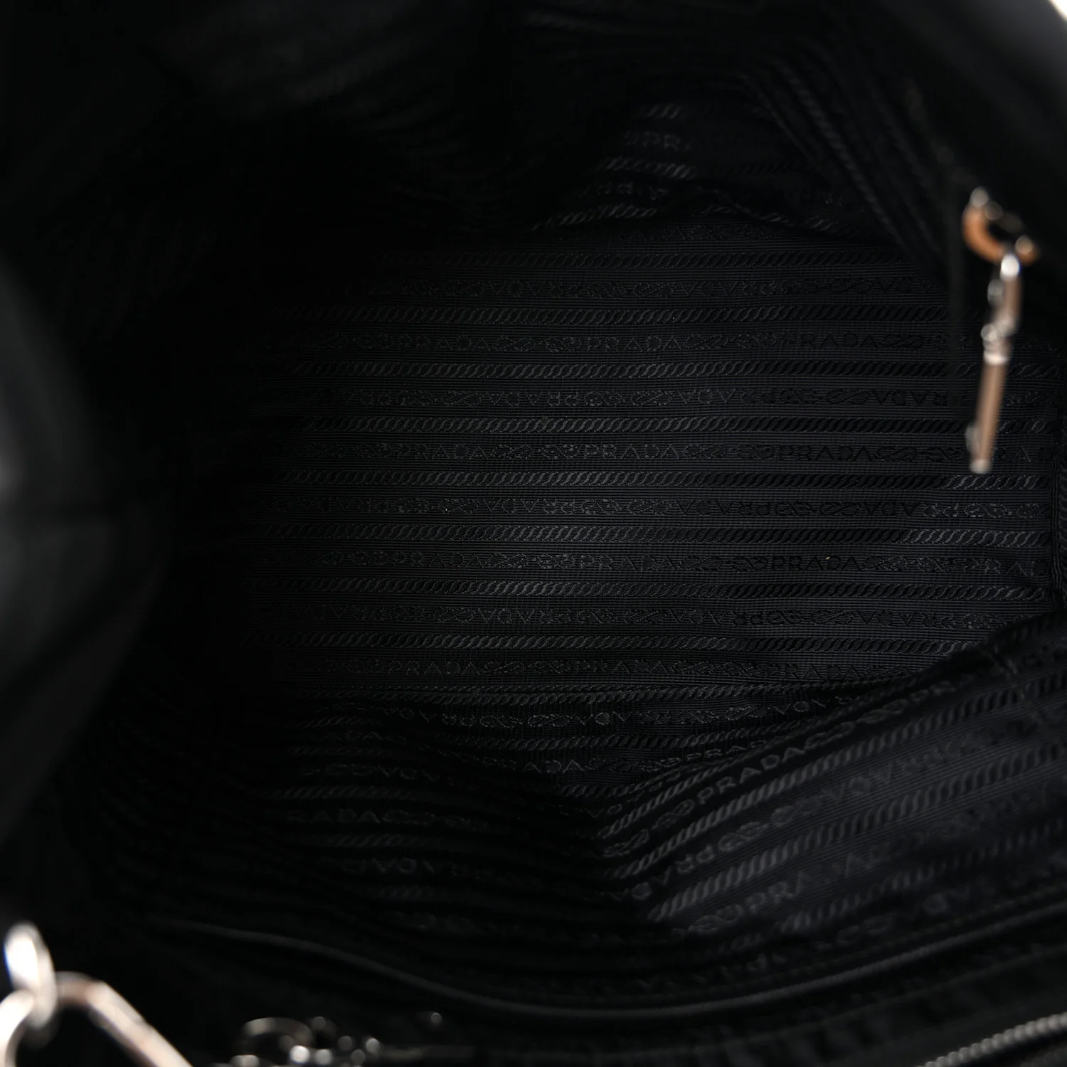 Nylon Tessuto Impuntu Quilted Tote Black - Top Club