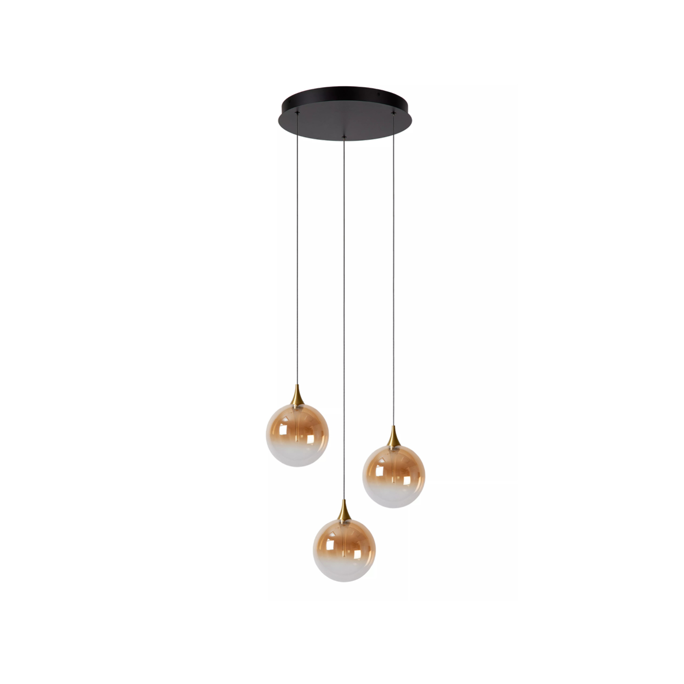 GISELA HANGLAMP 3-LICHTS Ø36CM AMBER