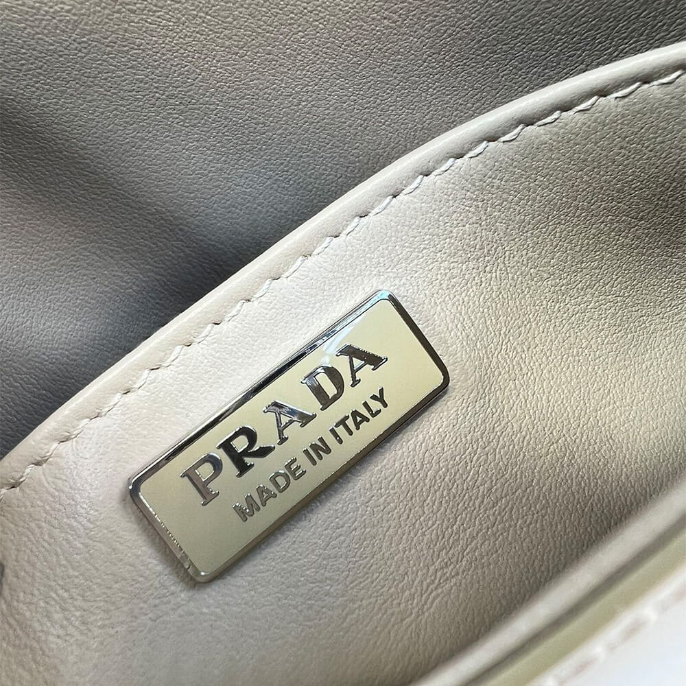 Small Prada Cleo brushed leather shoulder bag with flap - Top Club