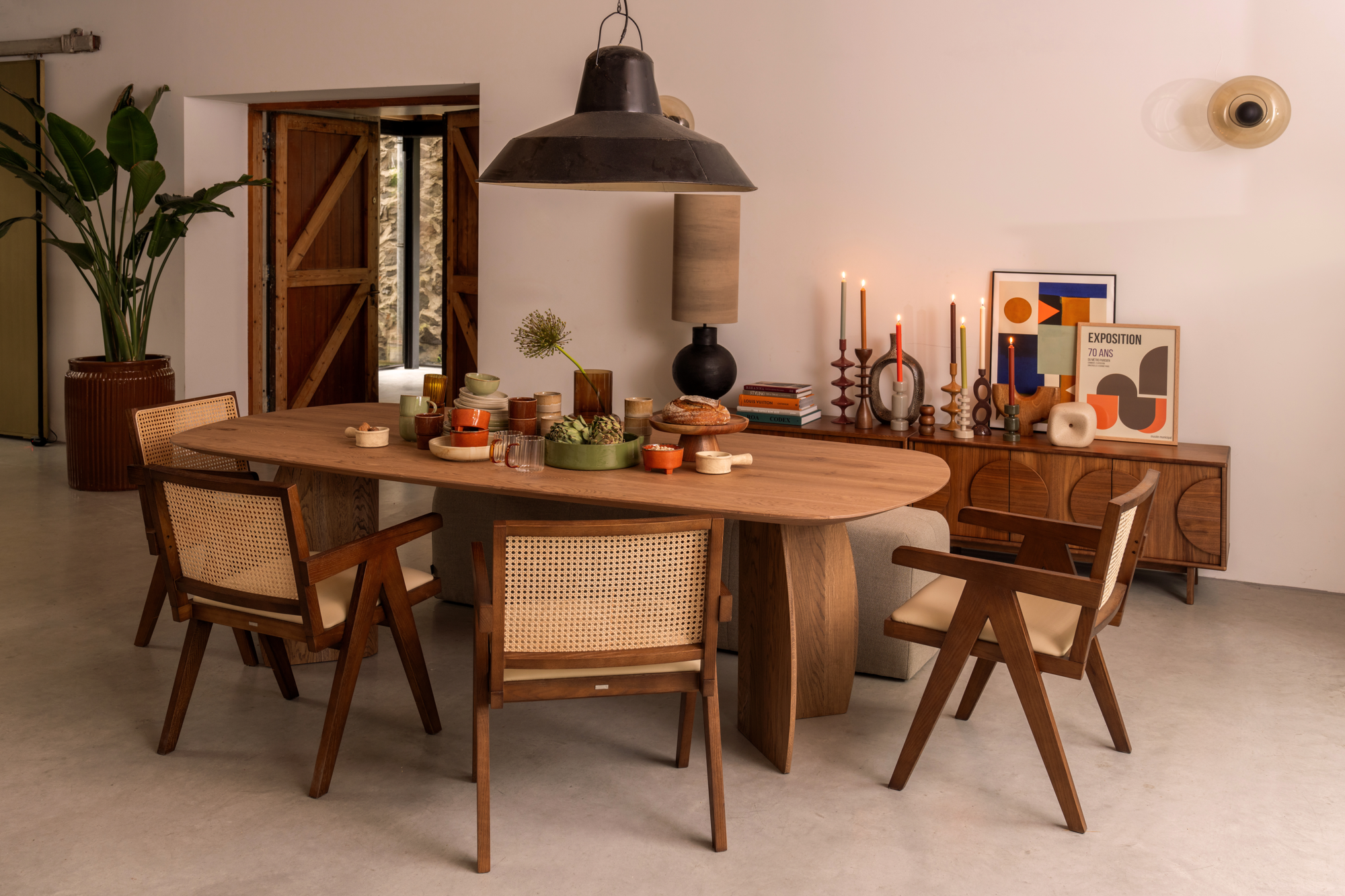 Eettafel Divio tabacco light 240x100 cm