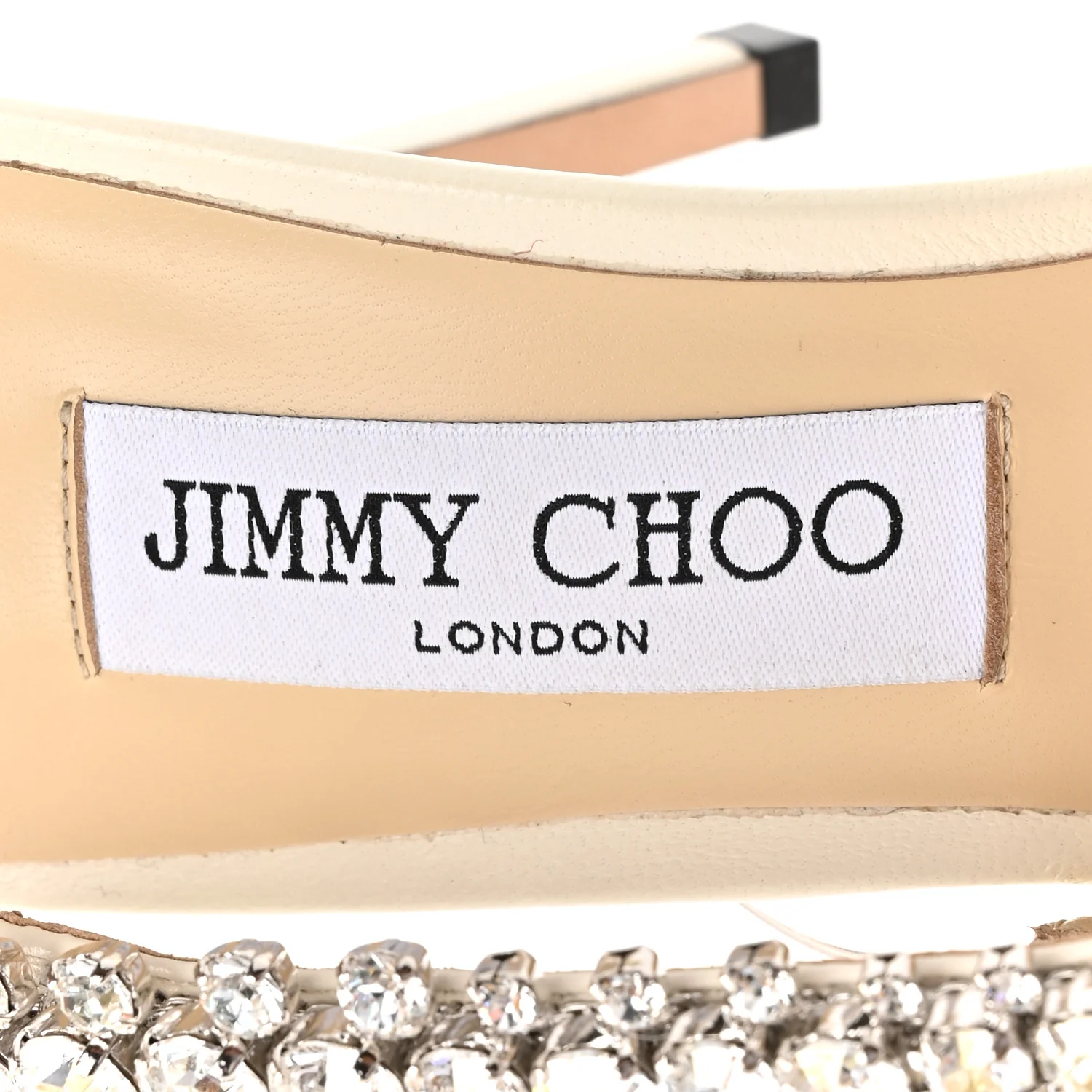 Nappa Crystal Josefine 100 Sandals 39 Latte - Top Club