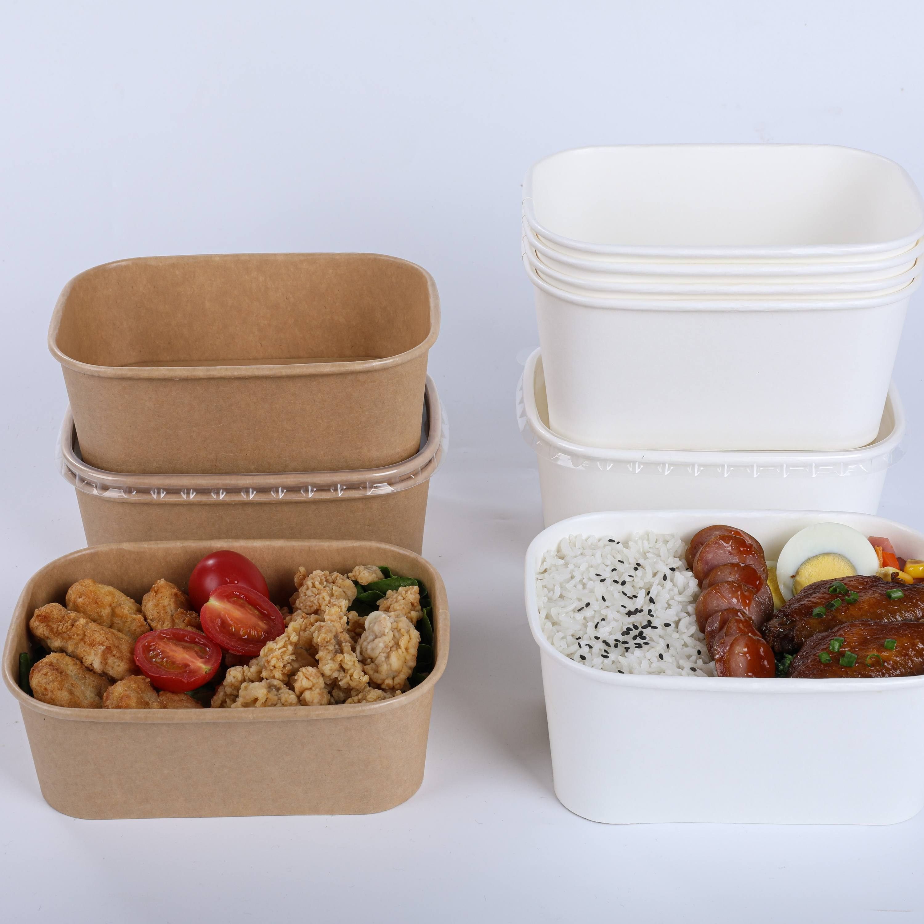 Rectangular Salad Bowls with Lids