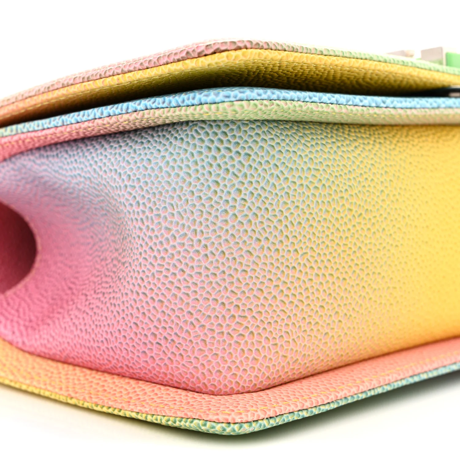 Caviar Quilted Medium Cuba Rainbow Boy Flap Multicolor - Top Club
