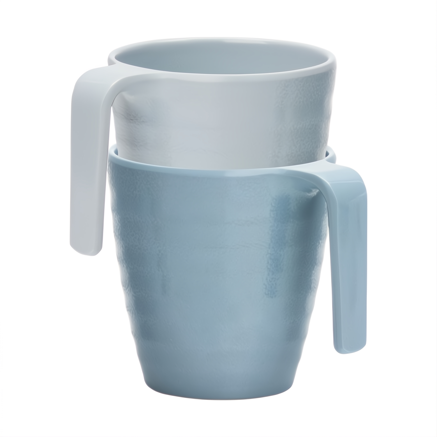 Mok shades of blue melamine - set van 4