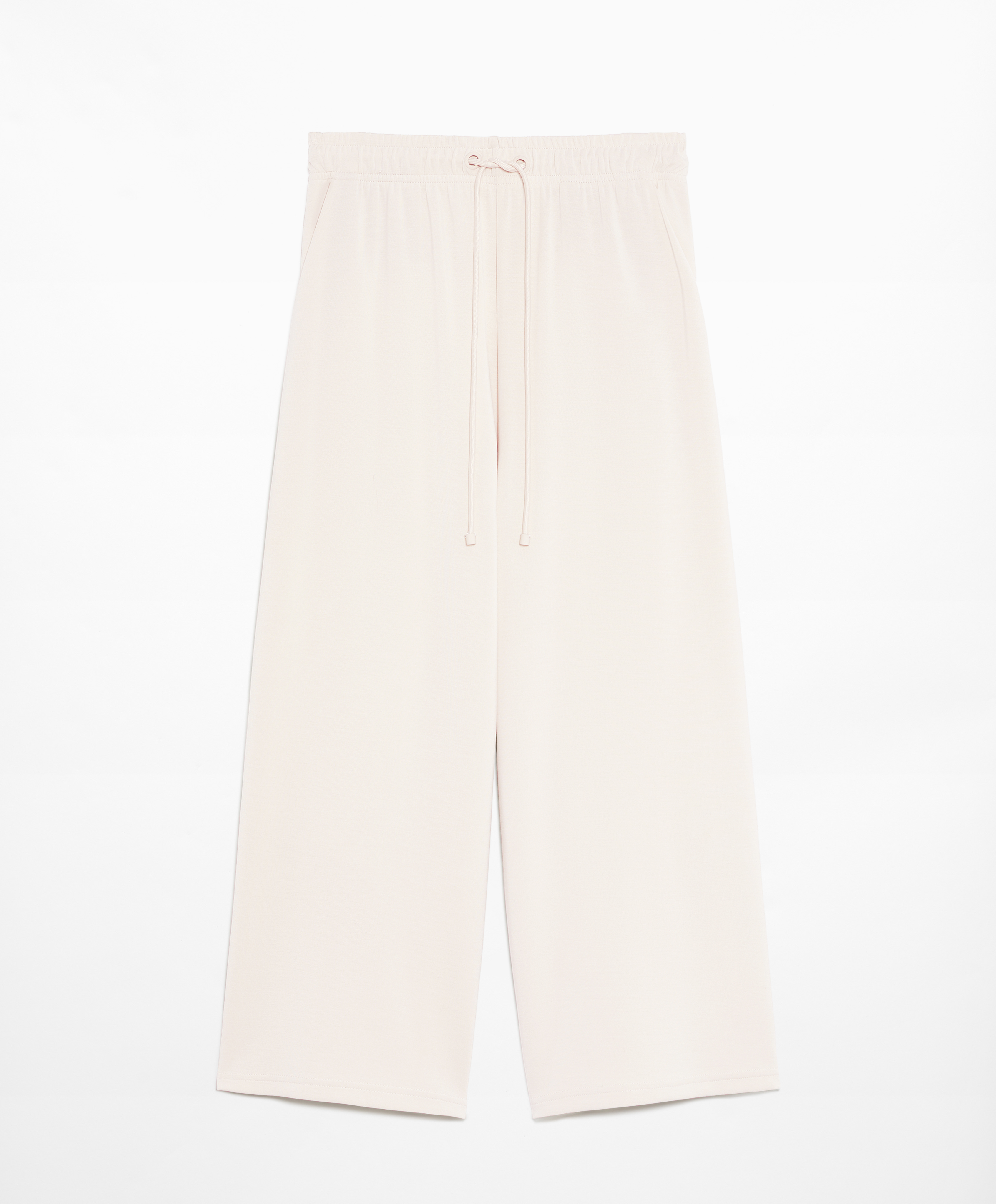 OYSHO Soft-touch wide-leg crop trousers with modal