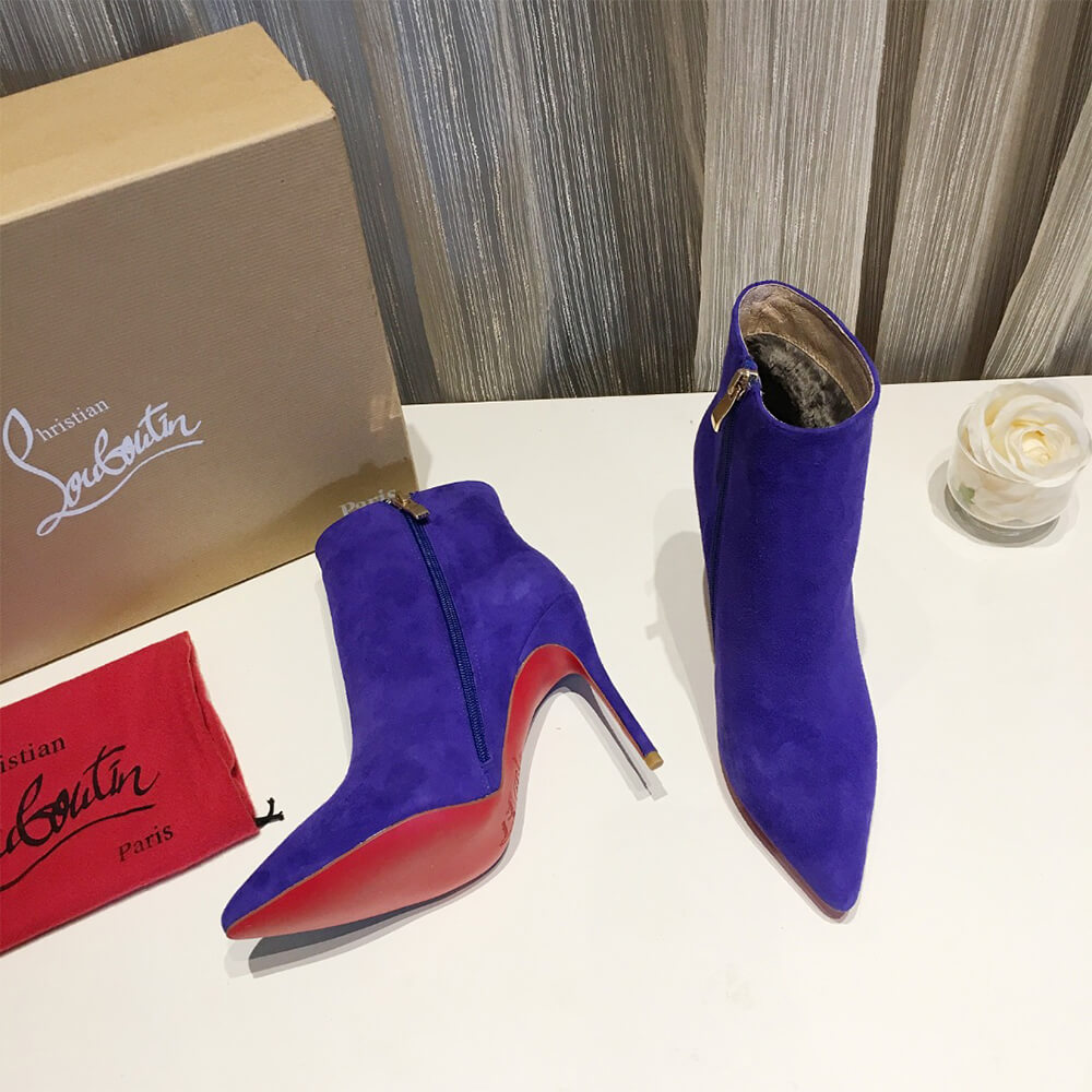 Christian Louboutin Suede Ankle Boots - Top Club
