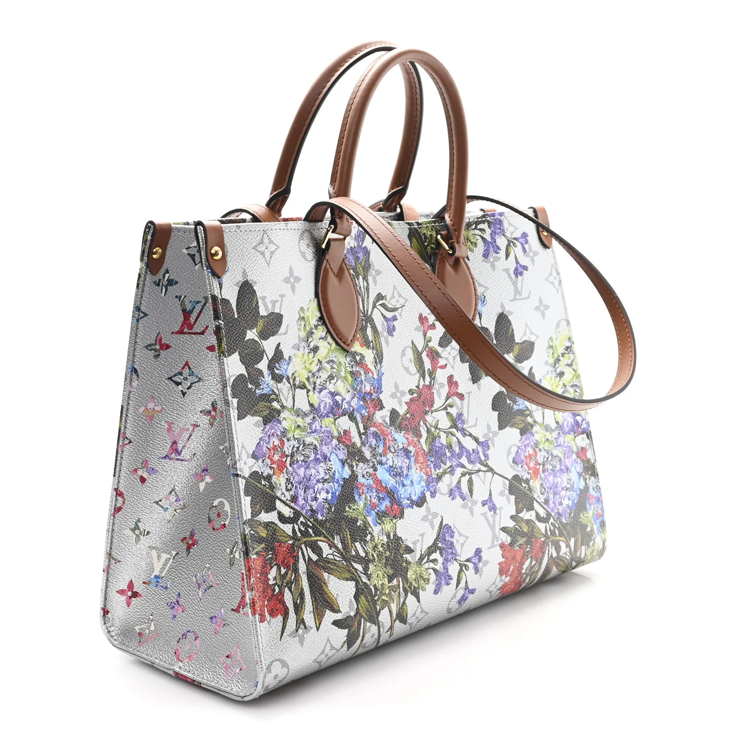 Metallic Monogram LV Garden OnTheGo MM Silver - Top Club